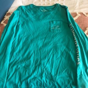 green blue vineyard vines long sleeve tee